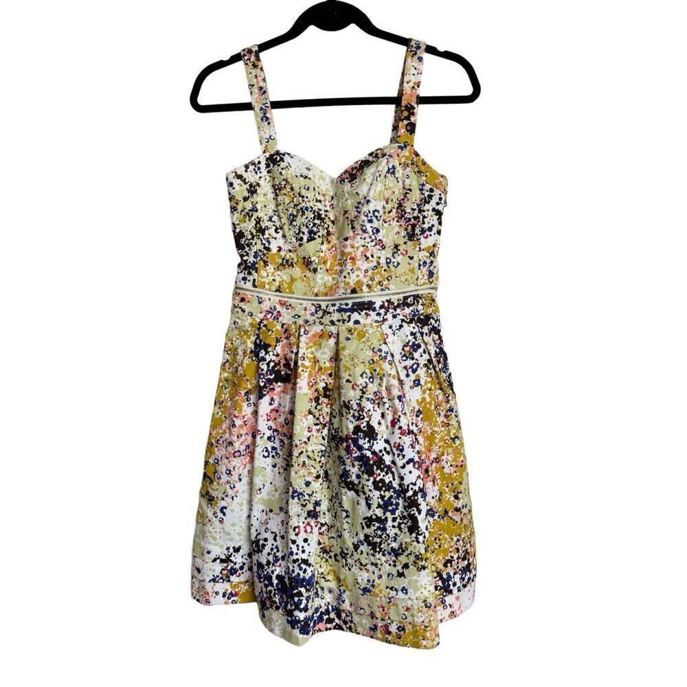 Guess Dress Womens Size 2 Multicolor Abstract Floral Multi-Function Dress NWOT